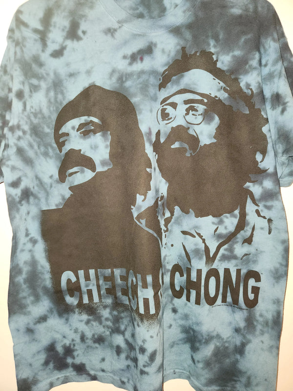 Grateful Dead - Screen Printed Cheech & Chong Tie Dye Tshirt (Size XL) - Mint Condition (#149) - StealieShop